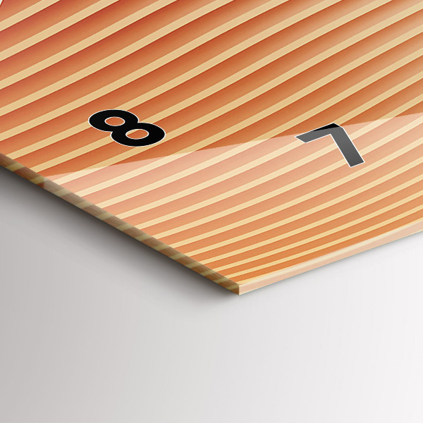 Horizontal wall clock Waves abstract pattern