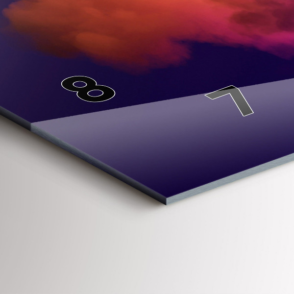 Horizontal wall clock 3D smoke abstract