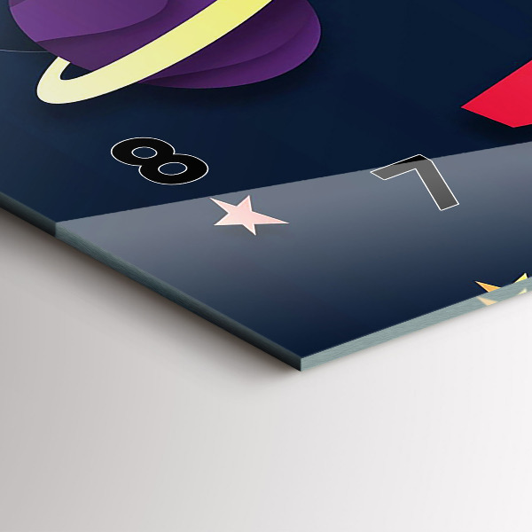 Horizontal wall clock Children's space