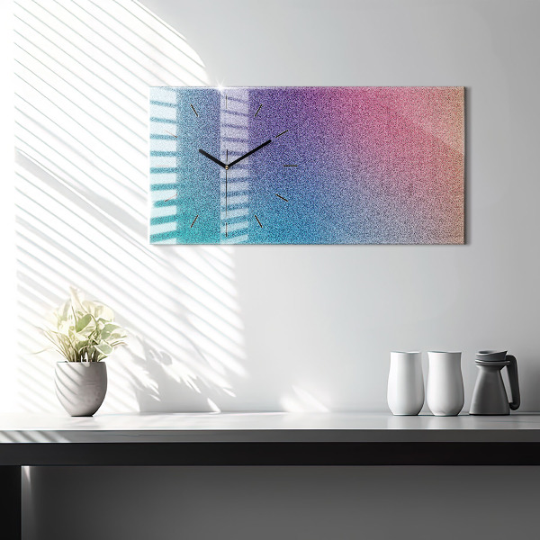 Horizontal wall clock Gradient pattern