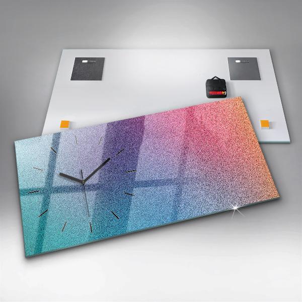 Horizontal wall clock Gradient pattern