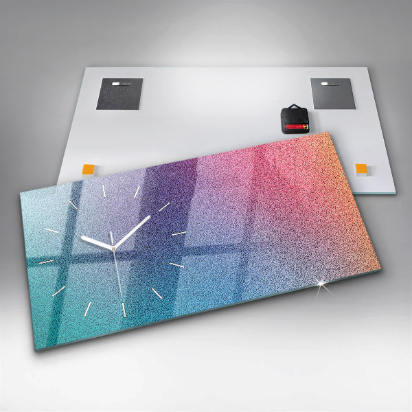 Horizontal wall clock Gradient pattern