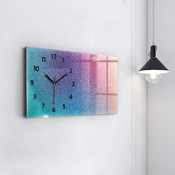 Horizontal wall clock Gradient pattern
