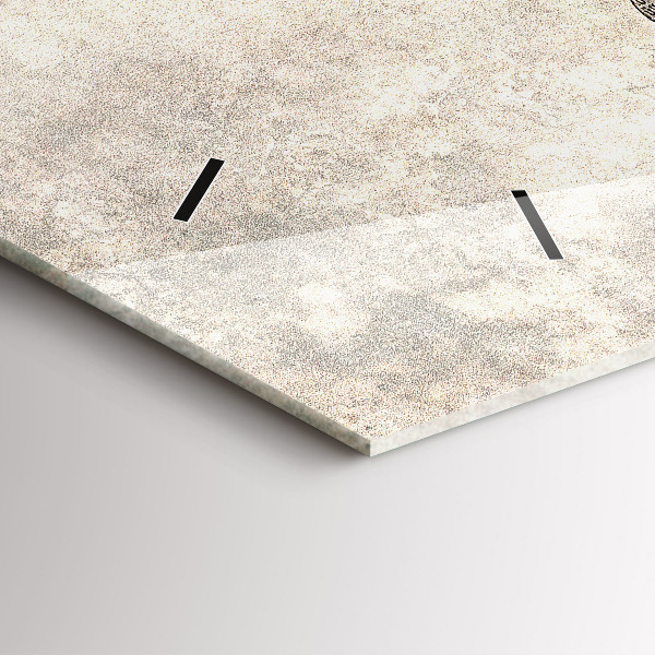 Horizontal wall clock World map newspaper