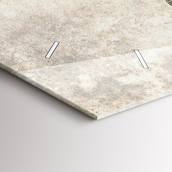 Horizontal wall clock World map newspaper