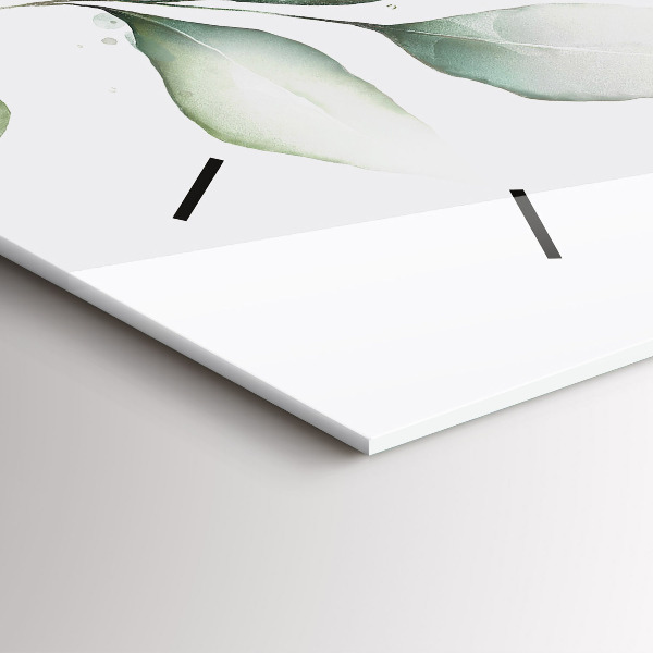 Horizontal wall clock Abstraction leaves