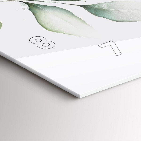 Horizontal wall clock Abstraction leaves