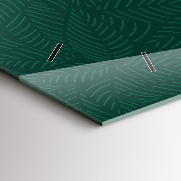 Horizontal wall clock Leaf pattern