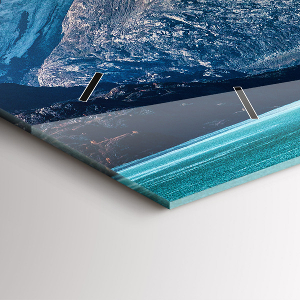 Horizontal wall clock Whale water