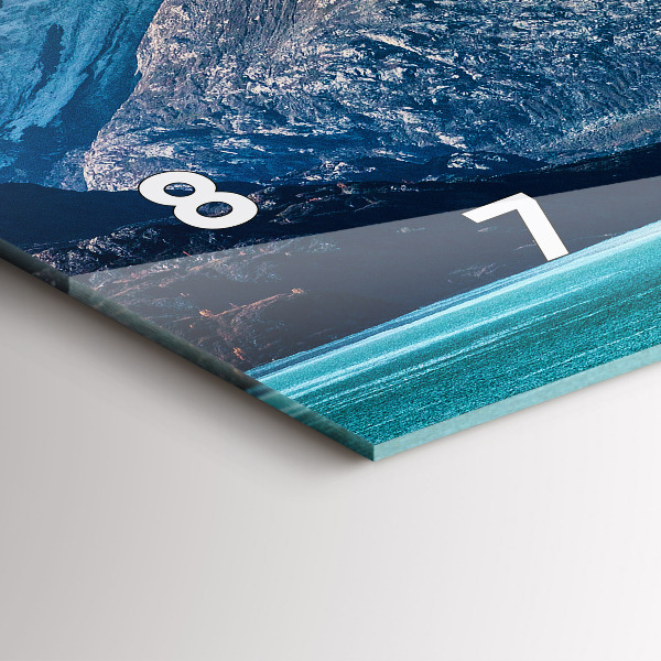 Horizontal wall clock Whale water