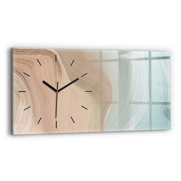 Horizontal wall clock Wave abstraction