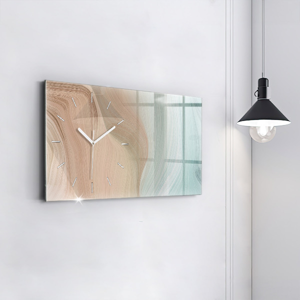 Horizontal wall clock Wave abstraction