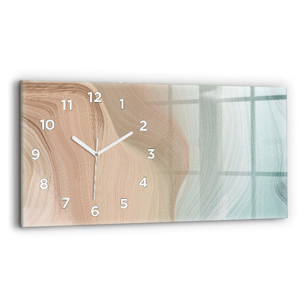 Horizontal wall clock Wave abstraction