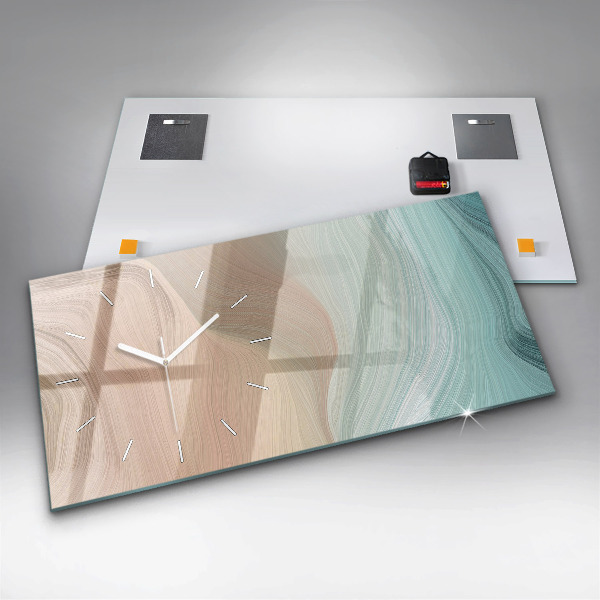 Horizontal wall clock Wave abstraction