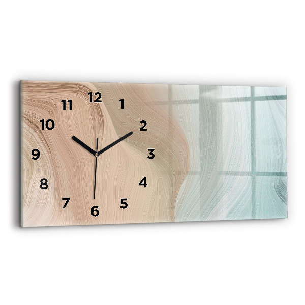 Horizontal wall clock Wave abstraction
