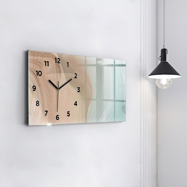 Horizontal wall clock Wave abstraction