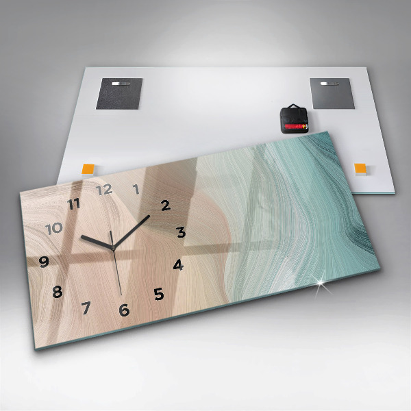 Horizontal wall clock Wave abstraction
