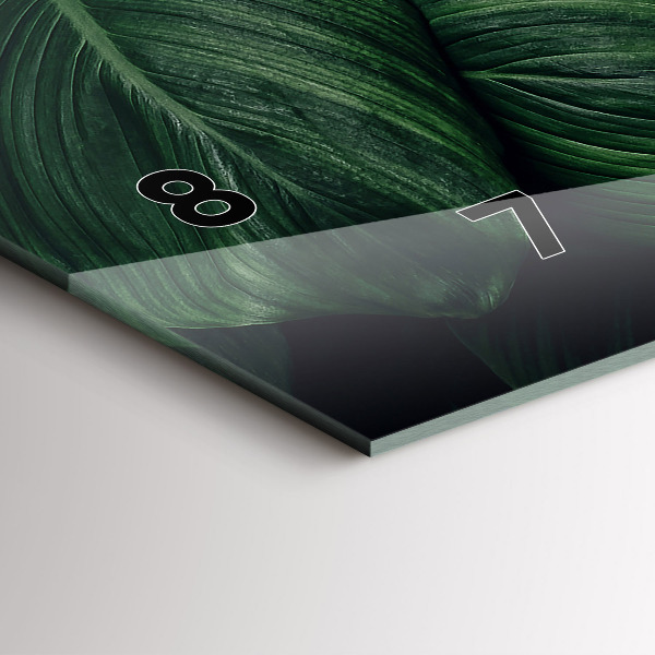 Horizontal wall clock Tropical Monstera