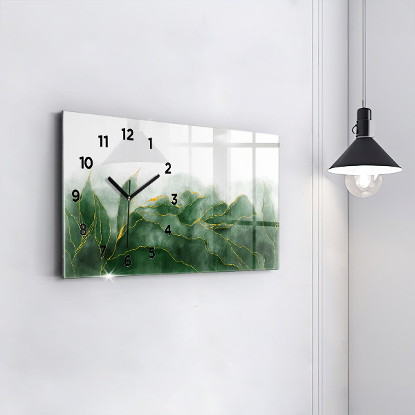Horizontal wall clock Abstraction leaves