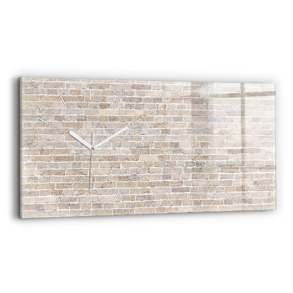 Horizontal wall clock Brick wall