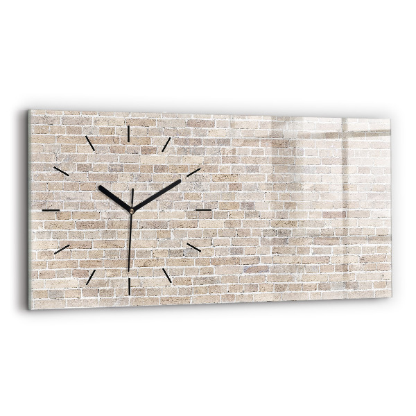 Horizontal wall clock Brick wall