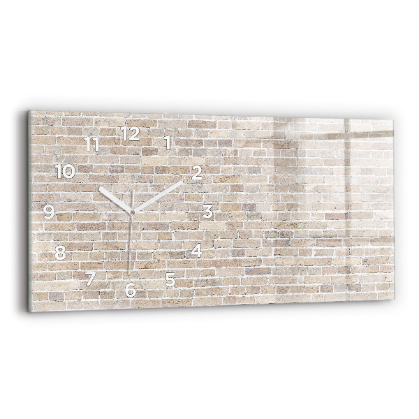 Horizontal wall clock Brick wall