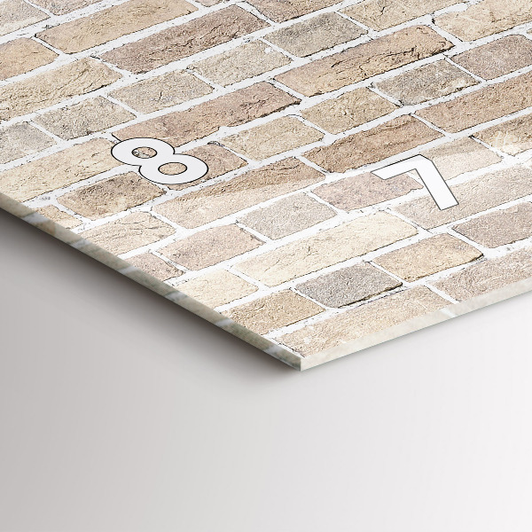 Horizontal wall clock Brick wall