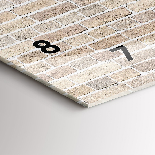 Horizontal wall clock Brick wall