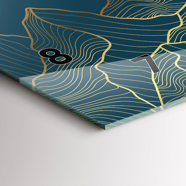 Horizontal wall clock Sketch of the mountains