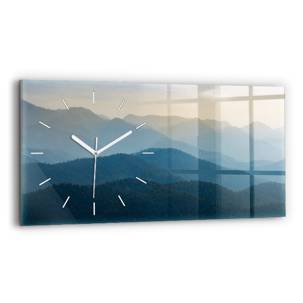 Horizontal wall clock Landscape abstract