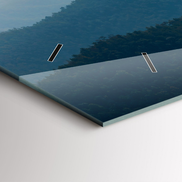 Horizontal wall clock Landscape abstract