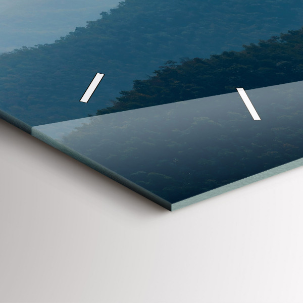 Horizontal wall clock Landscape abstract