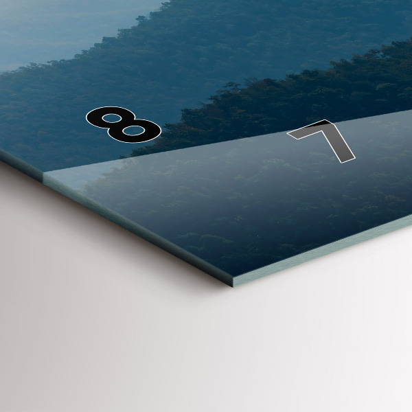 Horizontal wall clock Landscape abstract