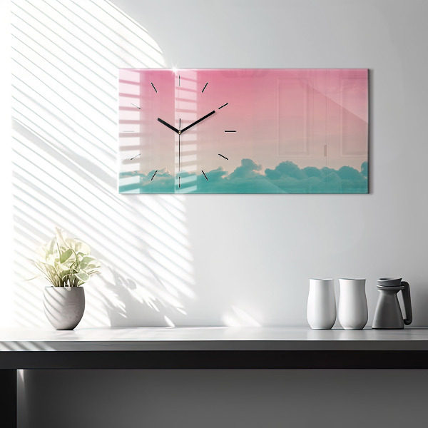 Horizontal wall clock Gradient sky