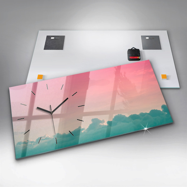 Horizontal wall clock Gradient sky
