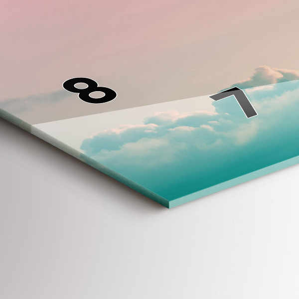 Horizontal wall clock Gradient sky
