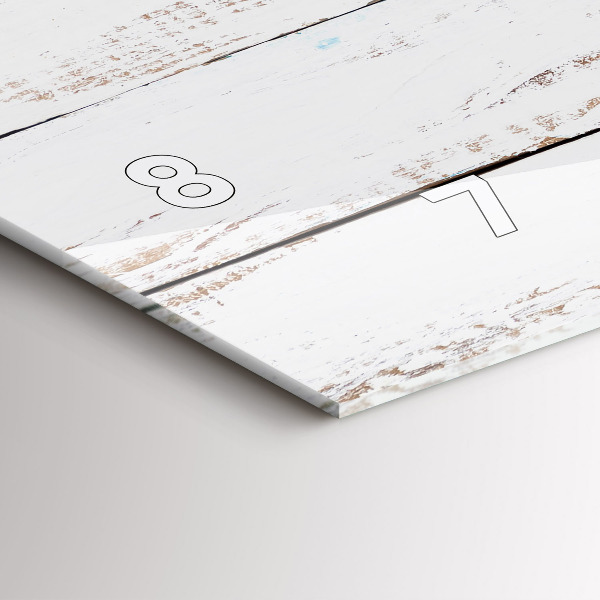 Horizontal wall clock Wooden boards