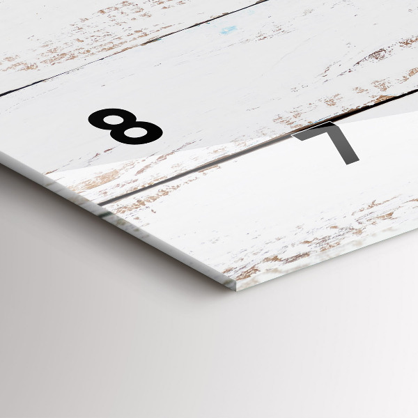 Horizontal wall clock Wooden boards