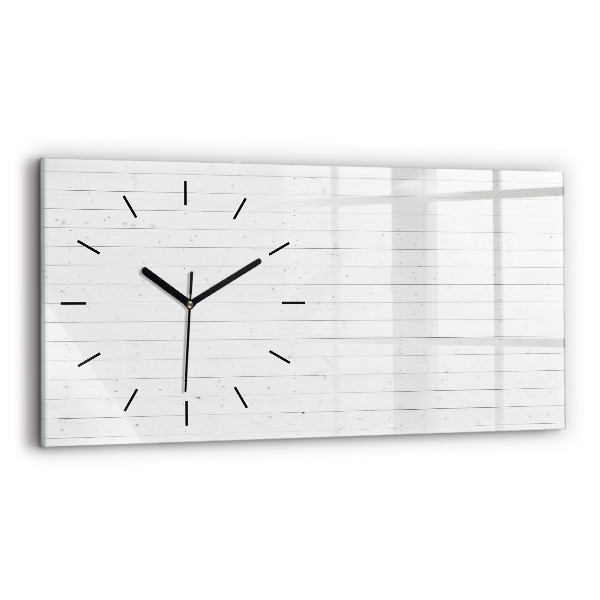 Horizontal wall clock Wooden panels pattern