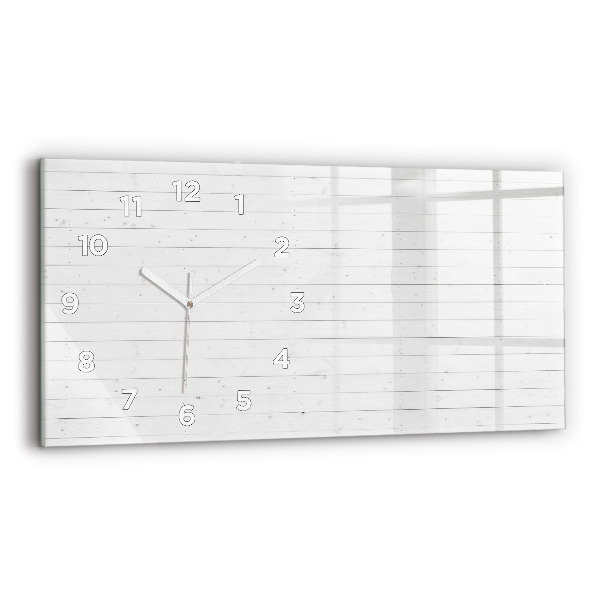Horizontal wall clock Wooden panels pattern