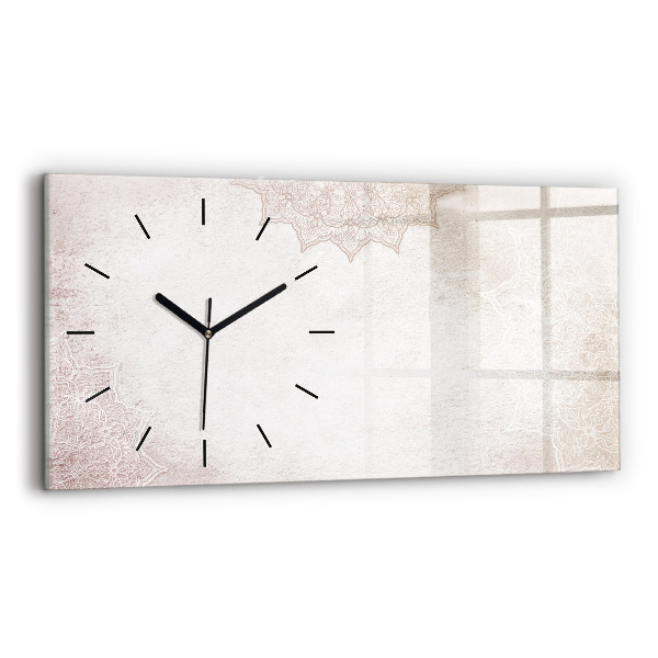 Horizontal wall clock Decorative pattern