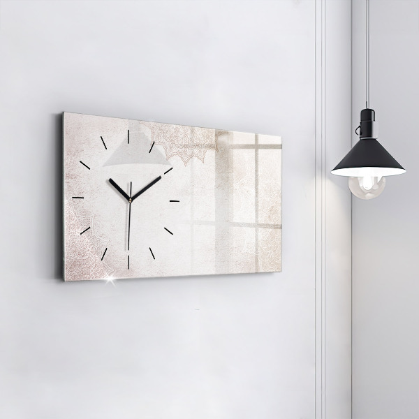Horizontal wall clock Decorative pattern