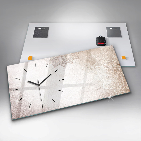 Horizontal wall clock Decorative pattern