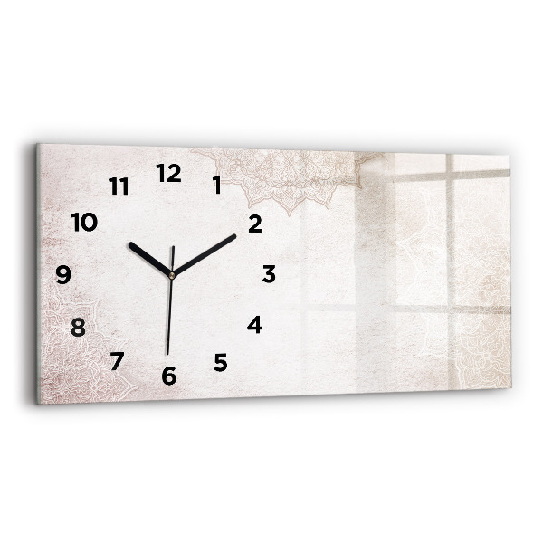 Horizontal wall clock Decorative pattern