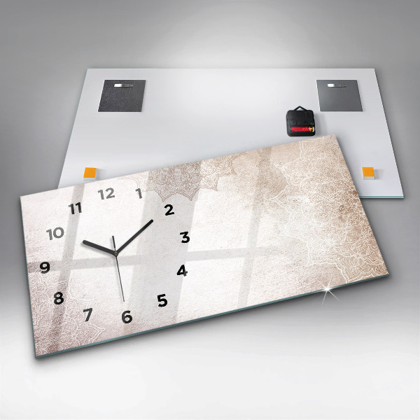 Horizontal wall clock Decorative pattern