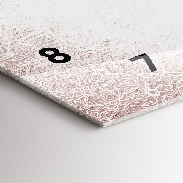 Horizontal wall clock Decorative pattern