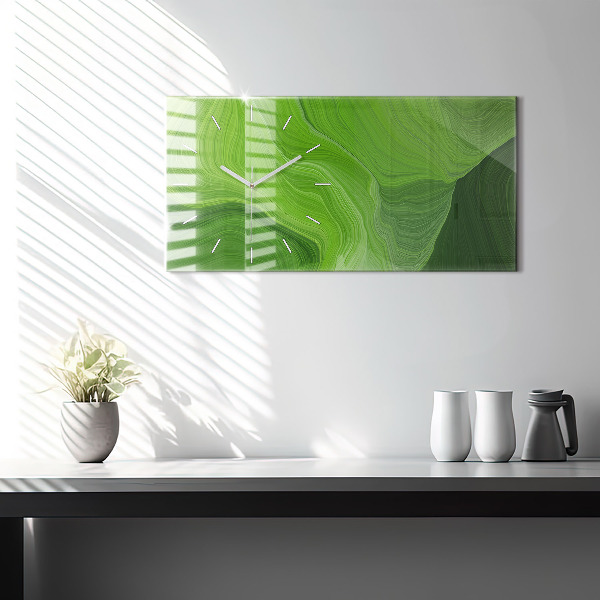 Horizontal wall clock Modern waves