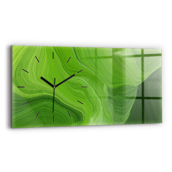 Horizontal wall clock Modern waves