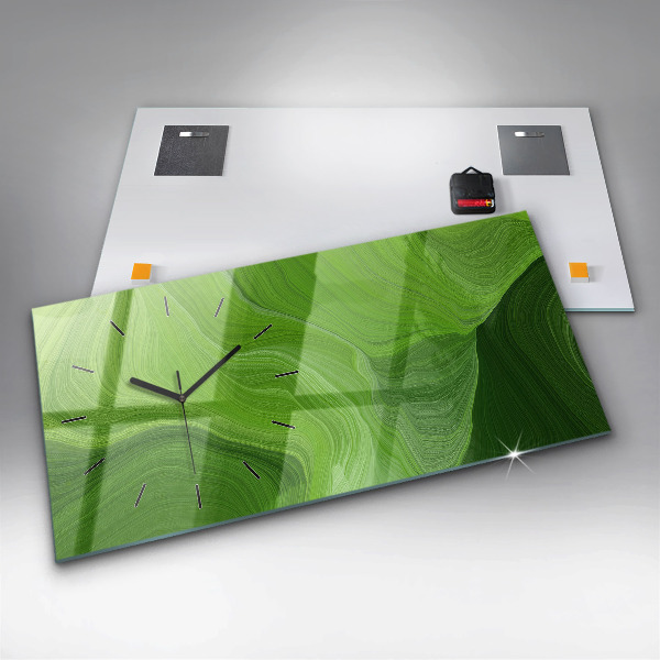 Horizontal wall clock Modern waves