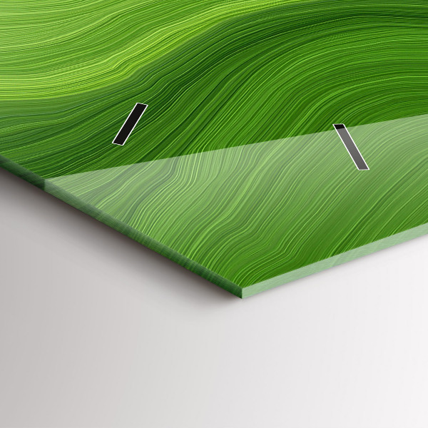 Horizontal wall clock Modern waves